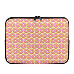 Pink Glazed Donut Pattern Print Laptop Sleeve
