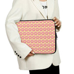 Pink Glazed Donut Pattern Print Laptop Sleeve