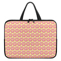 Pink Glazed Donut Pattern Print Laptop Sleeve With Handle