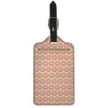 Pink Glazed Donut Pattern Print Luggage Tag