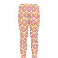 Pink Glazed Donut Pattern Print Men's Leggings