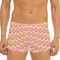 Pink Glazed Donut Pattern Print Men's Short Boxer Briefs