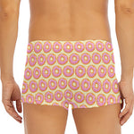 Pink Glazed Donut Pattern Print Men's Short Boxer Briefs