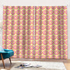 Pink Glazed Donut Pattern Print Pencil Pleat Curtains