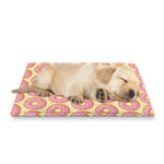 Pink Glazed Donut Pattern Print Pet Cooling Mat Cover