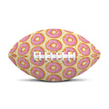 Pink Glazed Donut Pattern Print Rugby Ball