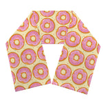 Pink Glazed Donut Pattern Print Scarf