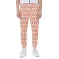 Pink Glazed Donut Pattern Print Joggers