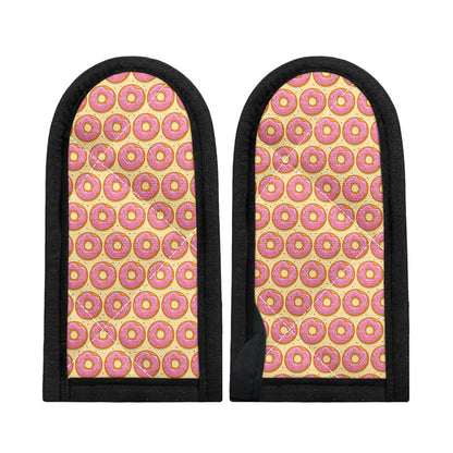 Pink Glazed Donut Pattern Print Skillet Handle Cover