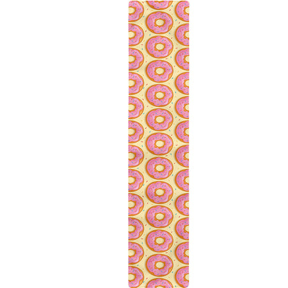 Pink Glazed Donut Pattern Print Table Runner