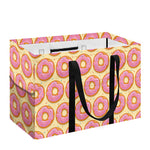 Pink Glazed Donut Pattern Print Utility Tote Bag