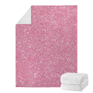 Pink (NOT Real) Glitter Print Blanket