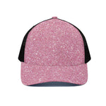 Pink Glitter Artwork Print (NOT Real Glitter) Black Mesh Trucker Cap