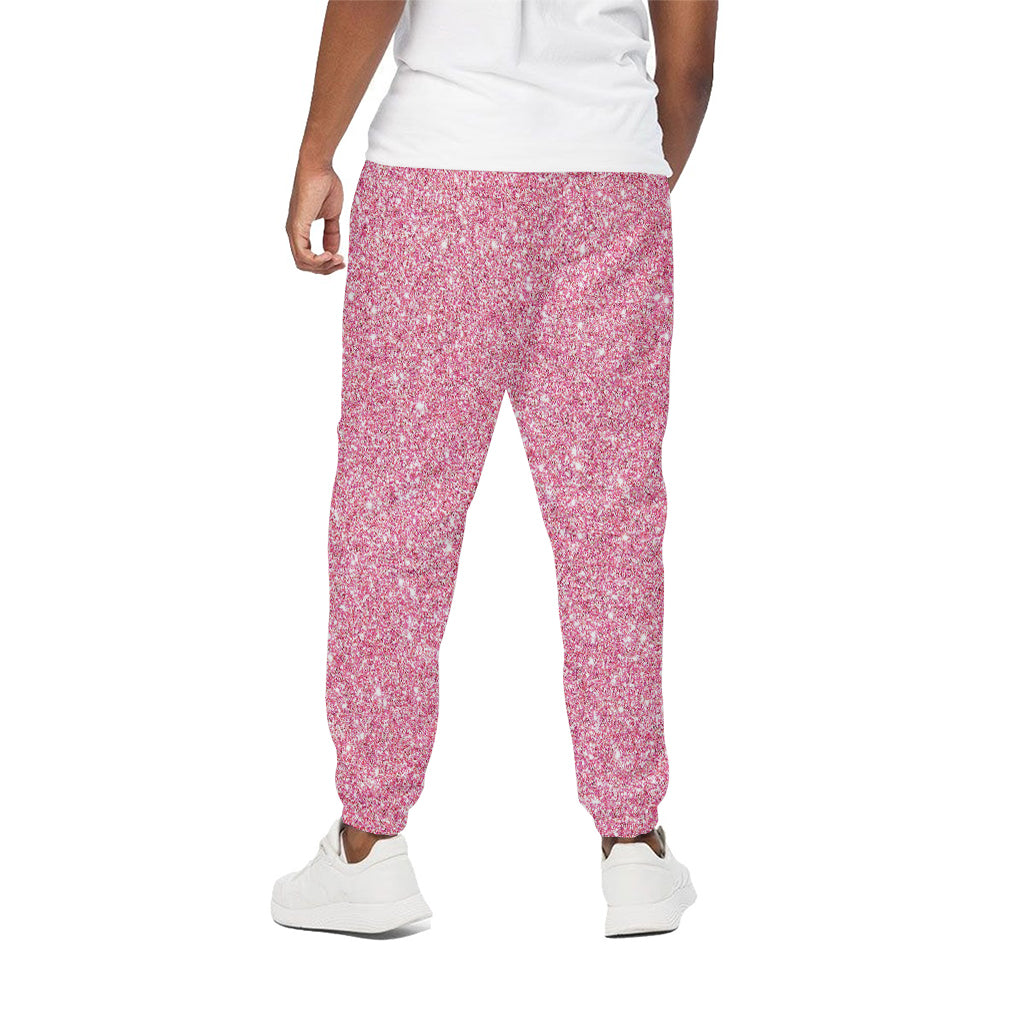 Pink Glitter Artwork Print (NOT Real Glitter) Cotton Pants