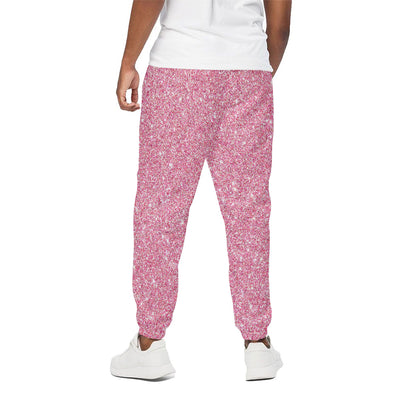 Pink Glitter Artwork Print (NOT Real Glitter) Cotton Pants