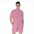 Pink (NOT Real) Glitter Print Men's Romper