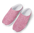 Pink (NOT Real) Glitter Print Mesh Casual Shoes