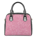 Pink (NOT Real) Glitter Print Shoulder Handbag