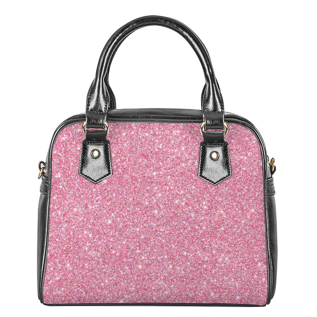 Pink Glitter Artwork Print (NOT Real Glitter) Shoulder Handbag