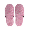 Pink (NOT Real) Glitter Print Slippers