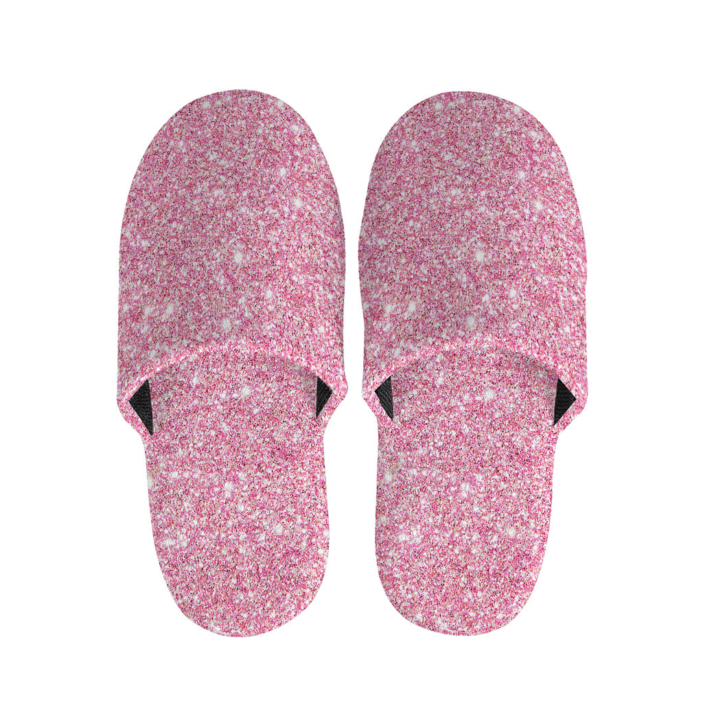 Pink Glitter Artwork Print (NOT Real Glitter) Slippers