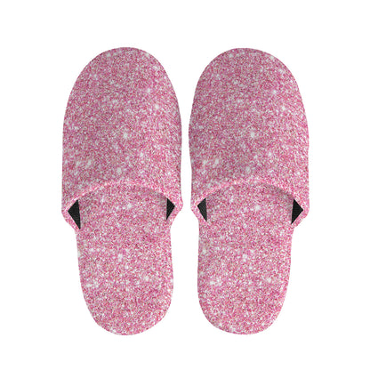 Pink Glitter Artwork Print (NOT Real Glitter) Slippers