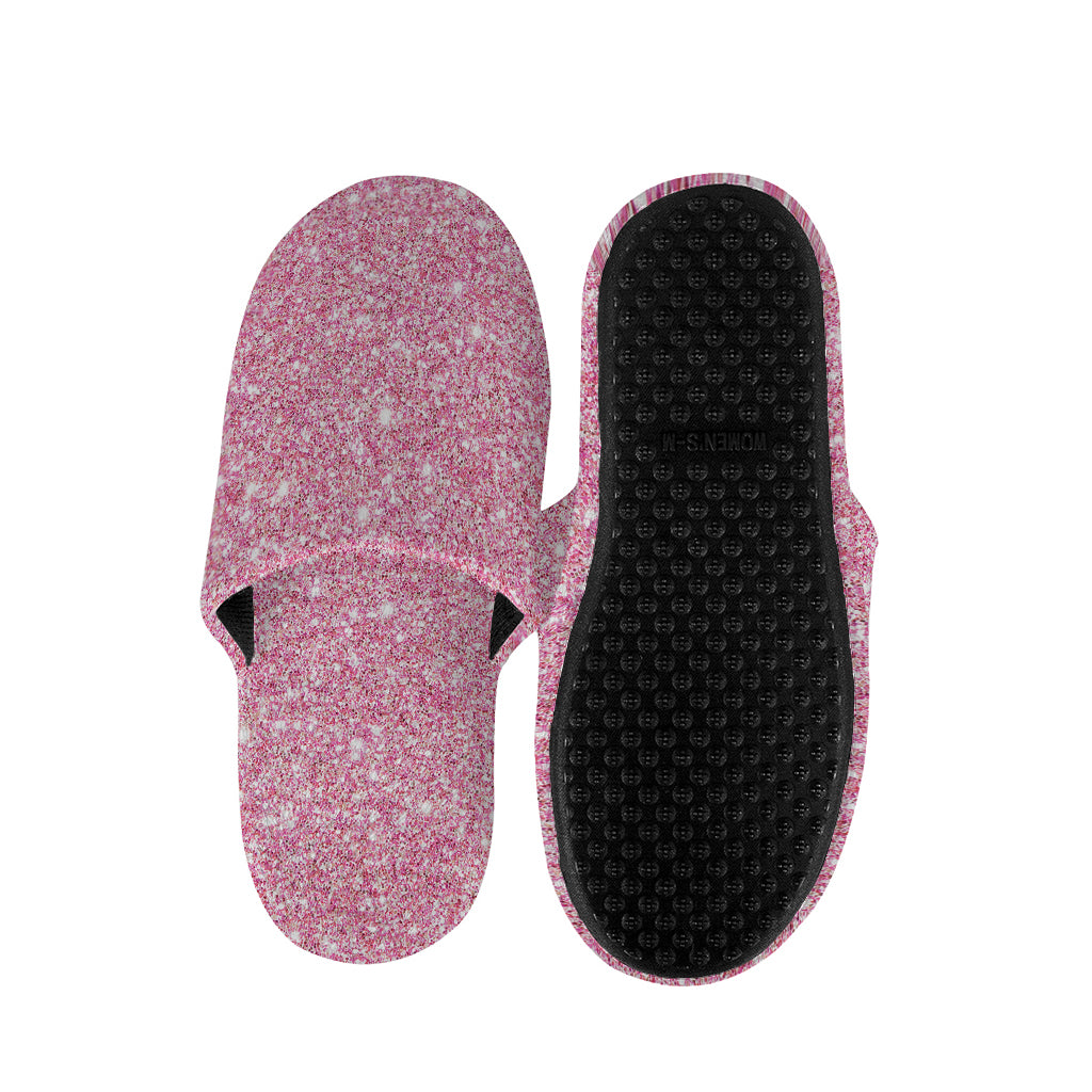 Pink Glitter Artwork Print (NOT Real Glitter) Slippers