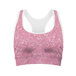 Pink Glitter Artwork Print (NOT Real Glitter) Women's Sports Bra