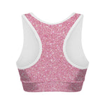 Pink Glitter Artwork Print (NOT Real Glitter) Women's Sports Bra