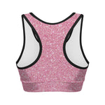 Pink Glitter Artwork Print (NOT Real Glitter) Women's Sports Bra