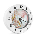 Pink Gold Liquid Marble Print Alarm Clock