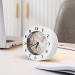 Pink Gold Liquid Marble Print Alarm Clock