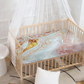 Pink Gold Liquid Marble Print Baby Crib Sheet