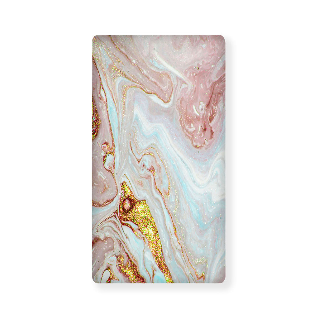 Pink Gold Liquid Marble Print Baby Crib Sheet