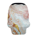 Pink Gold Liquid Marble Print Baby Seat Cover