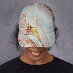 Pink Gold Liquid Marble Print Baseball Cap