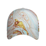 Pink Gold Liquid Marble Print Baseball Cap
