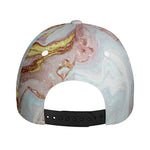 Pink Gold Liquid Marble Print Baseball Cap