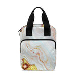 Pink Gold Liquid Marble Print Bible Tote Bag