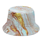 Pink Gold Liquid Marble Print Bucket Hat