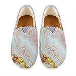 Pink Gold Liquid Marble Print Casual Shoes