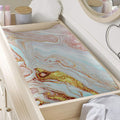 Pink Gold Liquid Marble Print Changing Pad Cover