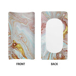 Pink Gold Liquid Marble Print Changing Pad Cover