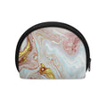Pink Gold Liquid Marble Print Coin Purse