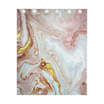 Pink Gold Liquid Marble Print Curtain