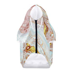 Pink Gold Liquid Marble Print Dog Zip Up Hoodie