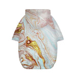 Pink Gold Liquid Marble Print Dog Zip Up Hoodie