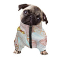 Pink Gold Liquid Marble Print Dog Zip Up Jacket