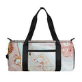 Pink Gold Liquid Marble Print Gym Bag