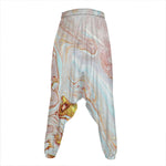 Pink Gold Liquid Marble Print Hammer Pants